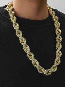 2pcs Fashionable & Versatile Cross Layered Necklace Set - Gold - View 7