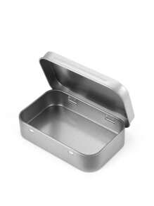 1PC Flip Iron Boxes, Metal Tin Box, Portable Small Container, Mini Storage Case With Solid Hinged Top For Drawing Pin Nail Art Bead Earring And Jewelry Craft Organizing For Women Storage Organizer Travel Essentials Back To School Dormitory Storage Fall Decor