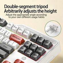 HP Bàn phím K120 Bàn phím chơi game nhỏ gọn 87 phím Công cụ chơi game di động Đèn nền thở nhiều màu Thiết kế chống nước bắn Cảm giác cơ học bền bỉ Phím bấm nhiều màu Xanh sữa - Sữa Xanh - Xem 4