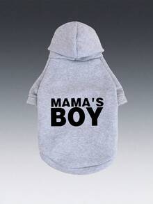 1pc Grey Pet Sweatshirt, Warm Thermal Lined Pet Clothes For Autumn/Winter, Suitable For Poodle, Bichon Frise, Small Dogs, British Shorthair Cats, Anti-Shedding