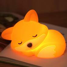 Cute Fox Lamp,Cute Fox Night Light,Dimmable Silicone Animal Night Light Bedside Touch Lamp,Fox Lamps For Bedroom Decor Christmas Gifts - Multicolor - View 9