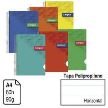 QUADERNO ORIGINALE CAMPUS, BLOCCO A SPIRALE FORMATO A4, COPERTINA IN POLIPROPILENE, 80 FOGLI, 90 G, GRIGLIA DA 4 MM, CONFEZIONE DA 6 UNITÀ, ALTA QUALITÀ PER DURARE L'INTERO CORSO - A4 - Visualizzare 1