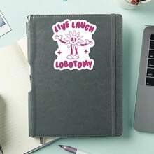 1 buc autocolant sarcastic amuzant cu Lobotomie, umor negru pentru sticlă de apă, autocolant umoristic pentru laptop pentru auto-exprimare anti-inspirațională, autoadeziv lucios și impermeabil durabil pentru pahare, notebook-uri și telefoane, cadou amuzant pentru prieteni, piesă de artă cu care te poți identifica și cu cultura alternativă, accent declarativ pentru obiecte personale