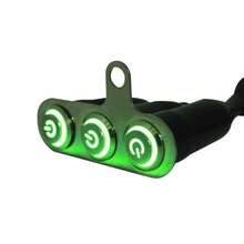 KINGMOTO 3 In 1 Aluminum Motorcycle Switch - Green - View 1