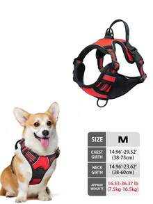 High Visibility Dog Harness - Durable, Adjustable, Comfortable, Non-Choking Design - Ideal For Outdoor Adventures, Available In Multiple Sizes - Suitable For Small, Medium And Large Pet Dogs (If Unsure Between 2 Sizes, Opt For The Larger Size As It Can Be Adjusted)