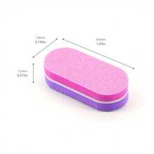 1/10/20/40/80件迷你海绵美甲锉100/180彩色指甲抛光双面打磨抛光角质层去除器修脚美甲锉工具 - 彩色 - 查看 4