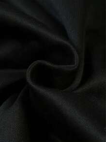 1pc Men's Casual Everyday Lazy Hooded Fleece Warm Sweatshirt, Basic And Simple, Spring/Autumn - Black - View 6