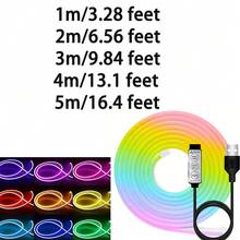 1m/3.28 英尺、2m/6.56 英尺、3m/9.84 英尺、4m/13.1 英尺、5m/16.4 英尺霓虹灯房间装饰、婚礼装饰、USB 电源、3 键控制、LED 霓虹灯个性化节日礼物、卧室装饰、家居装饰 USB LED 灯、生日礼物、卧室 LED 灯、LED 夜灯、房间装饰、节日装饰、墙壁装饰、电视背景装饰、派对装饰、室内装饰灯带 - 彩色光 - 查看 11