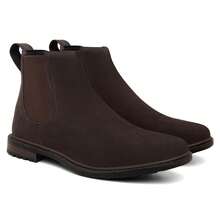 Men's Chelsea Boot, Casual Ankle Boot, Genuine Suede Leather, Durable And Soft, Fashion 2026 - 咖啡 - 查看 2