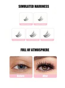 144PCS Mixed Lengths, 9-16mm Fine Eyelashes, D Curl Featherlight Daily Lashes,Undetectable Invisible Band, Office-Friendly Reusable Individual Clusters