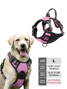 High Visibility Dog Harness - Durable, Adjustable, Comfortable, Non-Choking Design - Ideal For Outdoor Adventures, Available In Multiple Sizes - Suitable For Small, Medium And Large Pet Dogs (If Unsure Between 2 Sizes, Opt For The Larger Size As It Can Be Adjusted)