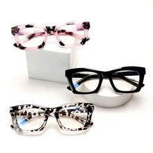3-Pack Oprah Style Fashionable Women's Reading Glasses - Blue Light Blocking, Computer Square, Metal Spring Hinges, 12 Degrees Available, Blue Light Resistant Lenses - Multicolor - View 6