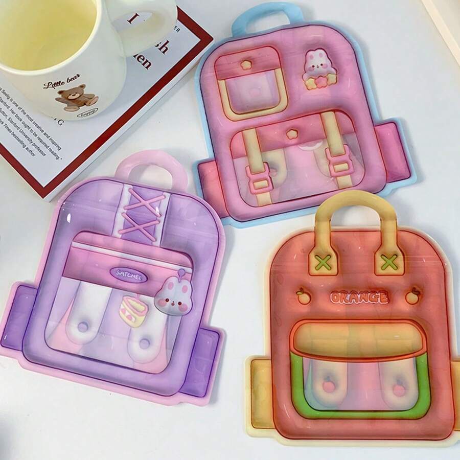 12 件装返校可爱零食糖果收纳袋、可爱卡通汽车饰品小物件收纳袋、少女零食自封袋、毕业礼物包装袋