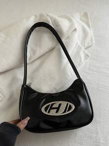 2025新款法式腋下女包，小众设计单肩时尚百搭链条包 - 黑色 - 查看 1