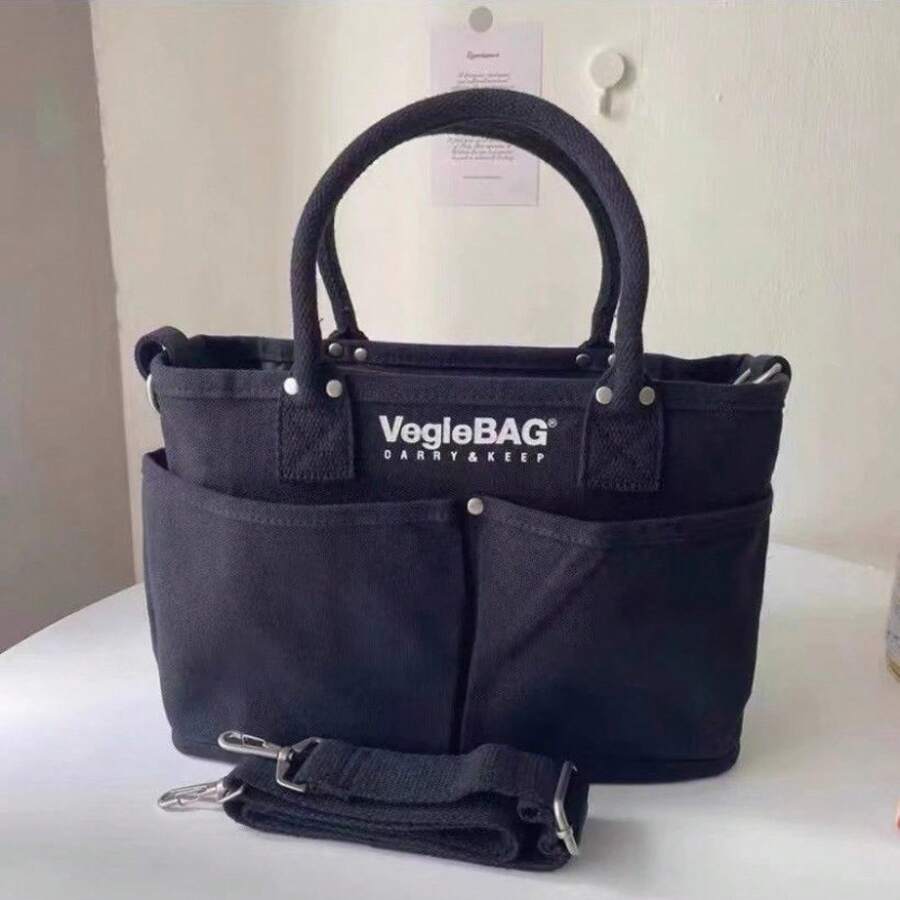 Women Shoulder Bags - 黑色中型-配送肩帶 - 查看 1