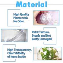 Clear Plastic Fillable Ornaments,Transparent DIY Craft Ball,Clear DIY Christmas Ornament 5 Different Sizes For Wedding,Party,Home Decor