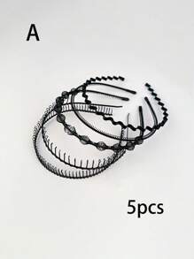 5 件套时尚防滑头带，波浪发带适合日常使用，洗脸或化妆，万圣节、圣诞节的绝佳礼物，发带、发箍、发饰、节日配饰