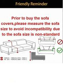 1pc Printed Ruffled Elastic Sofa Cover, Dust-Proof & Dirt-Resistant, Stretch Full Coverage Sofa Protector, Home Decor, Machine Washable - Black - View 4
