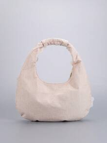 This Fashion - Forward Handbag Is A Dazzling Blend Of Elegance And . Adorned With Exquisite Sequin Flowers, It Brings A Touch Of Glamour To Any Look. Whether You Need A Simple Yet Chic Sequin Clutch For A Glittering Dinner, A Statement Piece For Parties - Beige - View 2