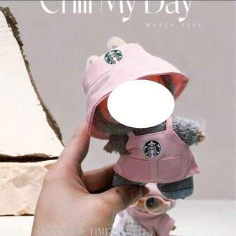 [Clothing Only] 1st & 2nd Generation Keychain For Labubu Clothing Accessory, Labubu Accessory, Eye Mask, 3 PiecesPajama Set, Cute (Pocket Randomly Shipped)