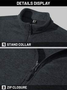 Cavva 男士防静电羊毛夹克保暖防风立领全拉链轻便外套徒步露营工作冬季