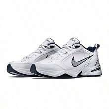 Nike Giày thể thao nam Air Monarch IV màu trắng/bạc ánh kim, chất liệu da bền chắc với đệm khí Air giúp hỗ trợ và tạo độ bám tốt trong mọi hoạt động. Mã sản phẩm: 415445-102 - Trắng/Bạc kim loại - Xem 2