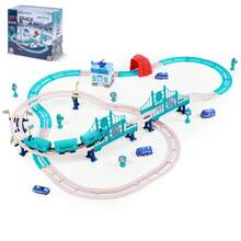 E﻿Lectric Train Set, Mini Trains, Toddler Toys Train Games, Toy Train, Bullet Train, Train Tracks, Flex Track, Magnetic Train Gifts, Model Train Set, Train Toys For Toddlers 3+ - Multicolor - View 12