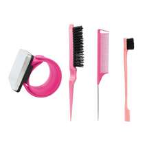 Bộ dụng cụ tạo kiểu tóc 4 món, bao gồm vòng đeo tay từ tính, phù hợp cho thợ làm tóc, gồm lược chải chân tóc, lược highlight, lược đuôi nhọn, vòng đeo tay tết tóc phù hợp cho tóc đen, hộp kim khâu silicon dùng hàng ngày, thích hợp cho tóc chẻ ngọn, tết tóc và tạo kiểu, bộ phụ kiện làm tóc, phụ kiện làm đẹp tại nhà. - Công cụ tạo kiểu - Xem 8