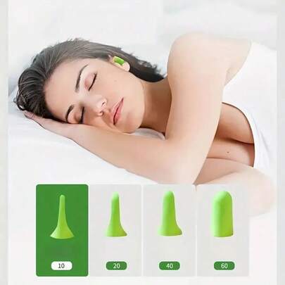 10/24/60/120 peças Protetores Auriculares de Poliuretano de Retorno Lento e à Prova de Ruído para Proteção Auditiva, Estudo do Sono e Eventos Ruidosos