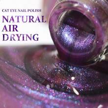 Cat Eye Nail Polish Quick Dry  Nail Polish With Magnetic Stick Vegan And CrueltyFree Nail Paint Art For Nail Salon-0345 - 紫色 - 查看 3