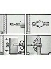 20/40/80pcs Grey Hollow Wall Anchors, Butterfly Expansion Anchors Without Screws, Drywall Screws, Plugs Suitable For 8-12mm Thick Boards, Nylon Plastic Expansion Bolts, Drywall Butterfly Screws, Plastic Expansion Sleeves For Hollow Wall