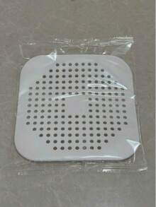 1pc Suction Cup Hair Catcher Drain Cover, Square Silicone Shower Drain Protector, Prevent Clogging, Fits Bathroom Tub And Kitchen Sink, Bathroom Decor, Back To School