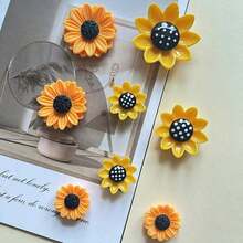 Ein Set aus 4/8 süßen Sonnenblumen-Kühlschrankmagneten, Geburtstagsgeschenk, Urlaubsgeschenk, geeignet für alle Jahreszeiten, perfekt für Kühlschränke und Büro-Whiteboards.