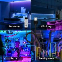 1m/3.28 英尺、2m/6.56 英尺、3m/9.84 英尺、4m/13.1 英尺、5m/16.4 英尺霓虹灯房间装饰、婚礼装饰、USB 电源、3 键控制、LED 霓虹灯个性化节日礼物、卧室装饰、家居装饰 USB LED 灯、生日礼物、卧室 LED 灯、LED 夜灯、房间装饰、节日装饰、墙壁装饰、电视背景装饰、派对装饰、室内装饰灯带 - 彩色光 - 查看 8