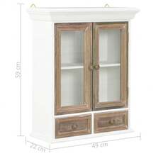 vidaXL Wandschrank Weiß 49x22x59 cm Holzwerkstoff - Weiss - Übersicht 7