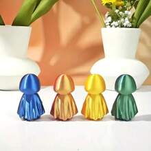 1/2 件 3D 万圣节装饰小雕像 - 带连帽斗篷和富有表现力的眼睛，耐用塑料，适合室内外装饰，适合家庭/办公室/庭院，无需电力，全年趣味装饰，派对装饰，坚固的设计，创意家居装饰