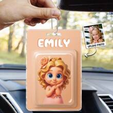 Pachet de figurine de acțiune 2D personalizat, ambalaj, stil cutie de jucării, cadou artistic, ornament auto personalizat, cadou pentru fiica ei