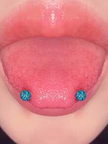 1/6pcs Shiny Crystal Ball Eyebrow Ring, Tongue Ring, Earring, Lip Ring 16G Stainless Steel 6mm 8mm 10mm 12mm 14mm 16mm Body Piercing Jewelry, Suitable For Daily Wear - Coated Drill Ball - View 4