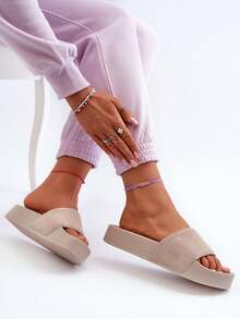 Damskie, uniwersalne, codzienne kapcie z grubą podeszwą, letnie