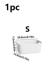 1pc/2pcs/3pcs Creamy Desktop Storage Box, Cosmetics, Miscellaneous Items, Snacks, Toys, Organizing Basket, Rectangular Storage Basket, Storage Box, Storage Box