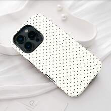 Fashionable Polka Dot Pattern Phone Case Compatible With IPhone17 Pro Max, IPhone16 Pro Max, IPhone15 Pro, 15 Plus, IPhone14 Plus, IPhone13 Pro, IPhone12, IPhone11 Shock-Absorbing Durable Soft-Edge Back Cover With Full-Cover Glossy Protective Case Perfect For Daily Use The Ideal Birthday Or Valentine's Day Gift For Friends And Family - FL2IN1 波爾卡圓點 - 查看 2