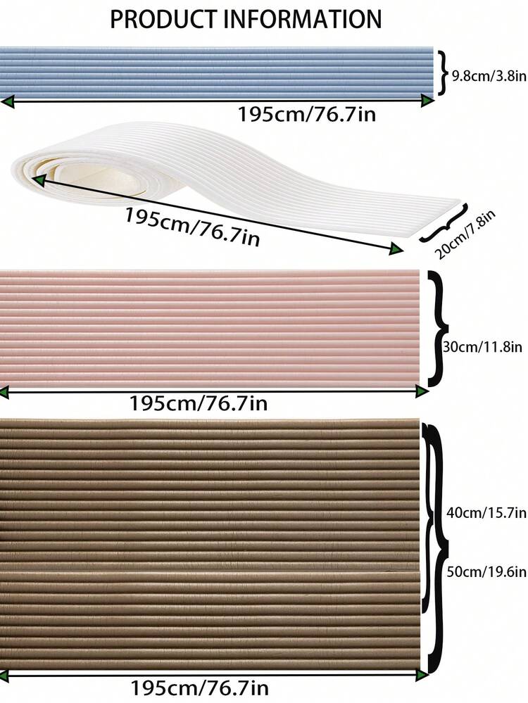 1pc 3D Wall Panel, Soft Padded Wall Sticker For Tatami, Headboard, Window Sill, No Odor, Heat Insulation, Self-Adhesive, Easy To Use - Black - View 9