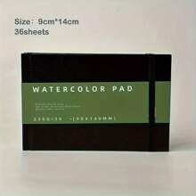1 件优质豪华水彩素描本垫 - 38 张高品质纸张，110 磅，230 GSM，冷压，无酸纸，非常适合水彩技巧、混合媒体、绘图、绘画和艺术日记