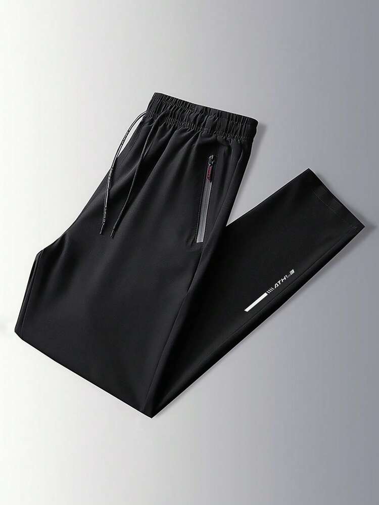 Pantalones deportivos para correr para hombres, pantalones de gimnasio, pantalones casuales sueltos y elásticos, ropa deportiva para exteriores - Negro - Añade 3