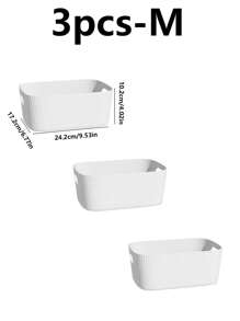 1pc/2pcs/3pcs Creamy Desktop Storage Box, Cosmetics, Miscellaneous Items, Snacks, Toys, Organizing Basket, Rectangular Storage Basket, Storage Box, Storage Box