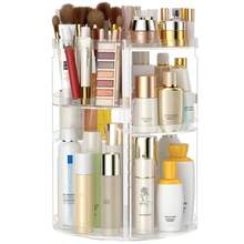 Makeup Organizer 360 - Degree Rotating, Adjustable Makeup Storage, 7 Layers Large Capacity Cosmetic Storage Unit, Fits Different Types Of Cosmetics And Accessories, Plus Size - 小號 + 透明壓克力中號 - 查看 1