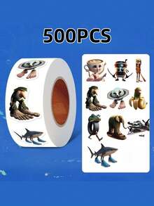 1 Stück Scroll Aufkleber Kollektion, süße Cartoon Kontoset dekorative Aufkleber, Siegelaufkleber, Handydekoration Aufkleber, Wasserglas Dekorationsaufkleber