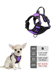 High Visibility Dog Harness - Durable, Adjustable, Comfortable, Non-Choking Design - Ideal For Outdoor Adventures, Available In Multiple Sizes - Suitable For Small, Medium And Large Pet Dogs (If Unsure Between 2 Sizes, Opt For The Larger Size As It Can Be Adjusted)