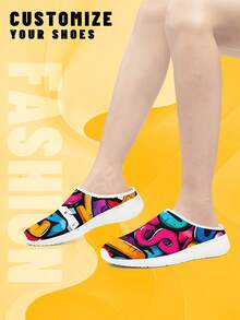 Women's Custom Slip-On Sneakers, Breathable, Lightweight, Walking Shoes, Your Design, Comfortable, Easy-On, Personalized Footwear, For Men & Women