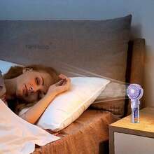 NetHong Portable Fan Mini Handheld Humidifier Fan USB Rechargeable For Outdoor Travel Hand Held Small Pocket Fan With Water Spray Mist - Multicolor - View 8